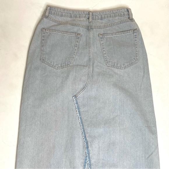TOPSHOP Raw Hem Denim Midaxi (mid maxi) Skirt - Picture 8 of 15